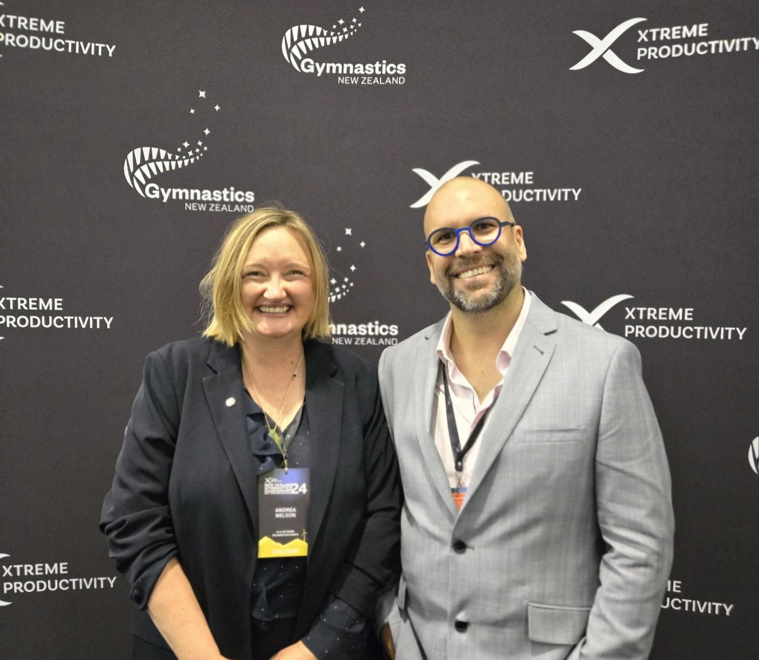 Andrea Nelson (CEO, Gymnastics NZ) and Christi Moller (CEO, Xtreme Productivity) at the 2024 event